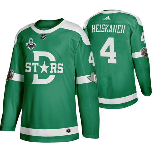 Adidas Dallas Stars #4 Miro Heiskanen Men Green 2020 Stanley Cup Final Stitched Classic Retro NHL Jersey